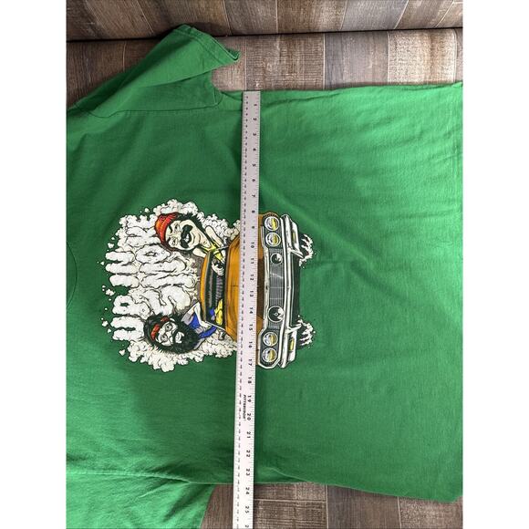 Cheech & Chong's Up‎ In Smoke Graphic T-Shirt Green Men's Size 2XL - Picture 4 of 5